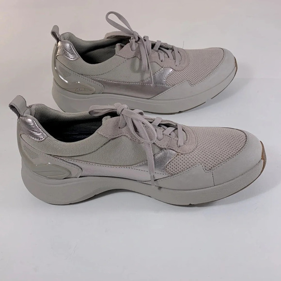 Clarks dusty purple grey wave walk wavewalk size 9.5 athletic walking sneakers - Picture 5 of 8